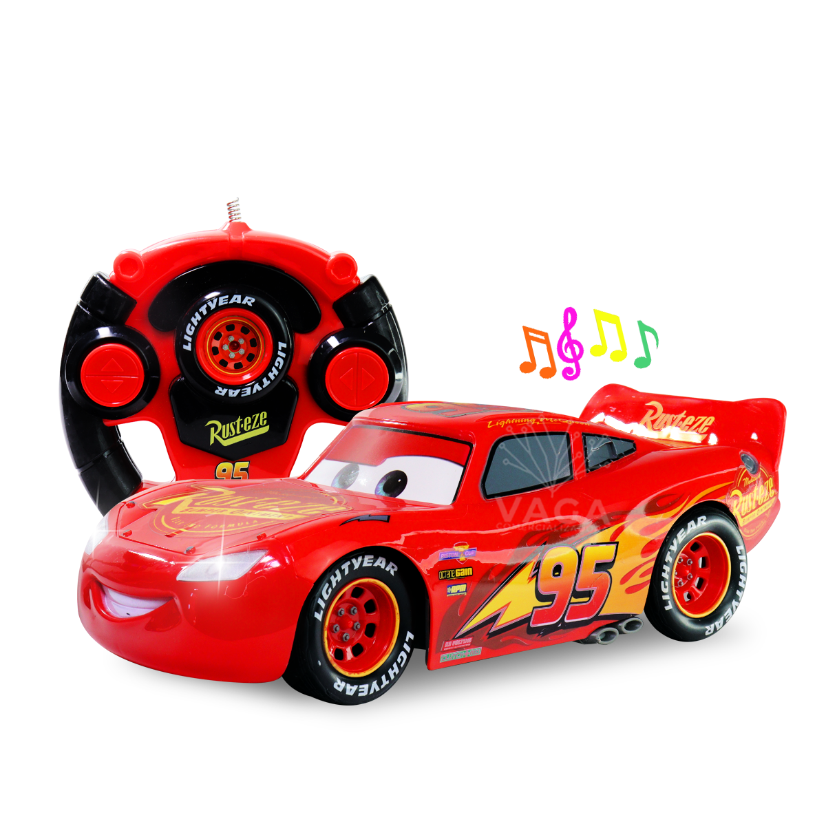 Carro a Control Remoto Disney Cars Rayo McQueen con Luz Led