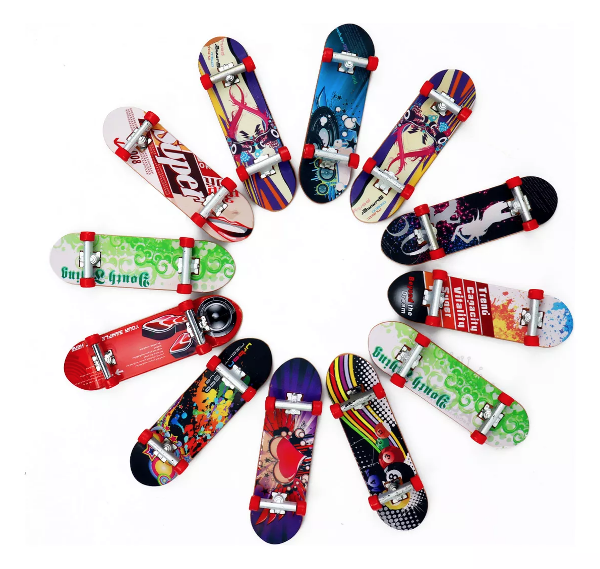 12 Mini Patinetas Dedos Fingerboard Juguete Skate Infantil –  Comercializadora VAGA