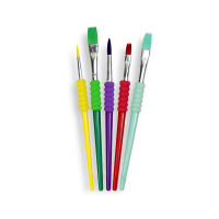 5 Pinceles Escolares Suaves Artisticos Kid Brush Ergonomico