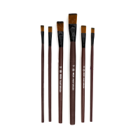 6 Pinceles Escolares Suaves Paint Caoba Brush