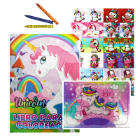 Libro Para Colorear Gigante Con Memorama + Rompecabezas