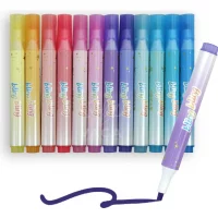 12 Marcadores Tinta Glitter Resaltador Colores Mj-0408