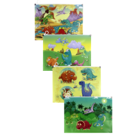 12 Folder Carpeta Sobre Plastico Dinosaurios Tamaño Carta