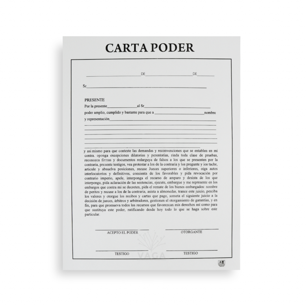 Block Carta Poder 50 Hojas Tama?o Carta – Comercializadora VAGA