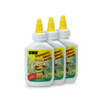 3 Piezas Pegamento Blanco Escolar Uhu Universal 60g Lavable Blanco