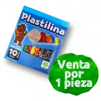 Plastilina Caja C/10 Barras Colores Diferentes Escolar
