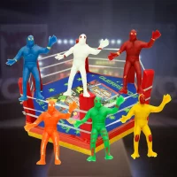 Ring Lucha Libre Mexicana De Madera Con Luchadores 28 Cm