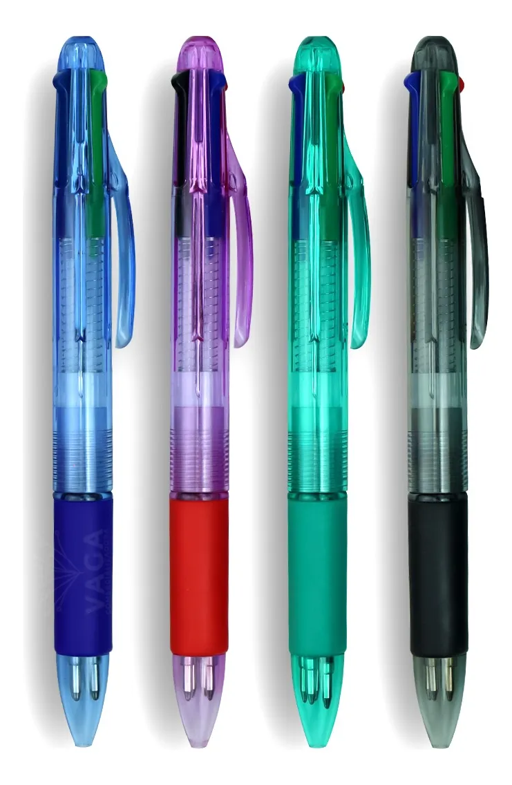 12 Bolígrafo Retráctil 4 Colores C/uno