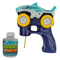 Pistola De Burbujas Tiburón Juguete Con Luz Para Niños