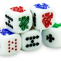 5 Pzas Dados De Poker Plástico Para Juego De Cubilete