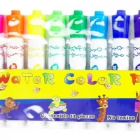 12 Marcadores A Base De Agua Colores Intensos Scb-12