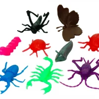 100 Animales Plástico Insectos Maqueta Escolar Didáctico
