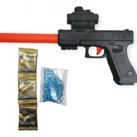 Pistola De Hidrogel Con Sileciador Tipo Gotcha Laser Negro