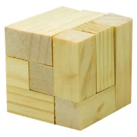Cubo Soma Didactico De Madera 6 Cm Natural