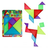 Tangram Didáctico Plástico Educativo Rompecabezas 12 Cm Kids