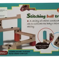 Bloques De Madera Pista De Canicas Juego De Mesa Para Niños