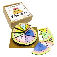 Pastel De Fracciones Circulares Madera Matemático Didáctico