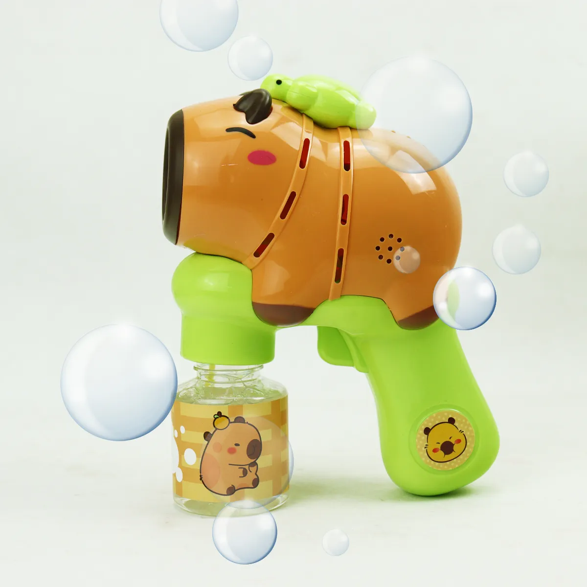 Pistola De Burbujas Capibara Luz Y Sonido Diversión P/niños - Imagen 2