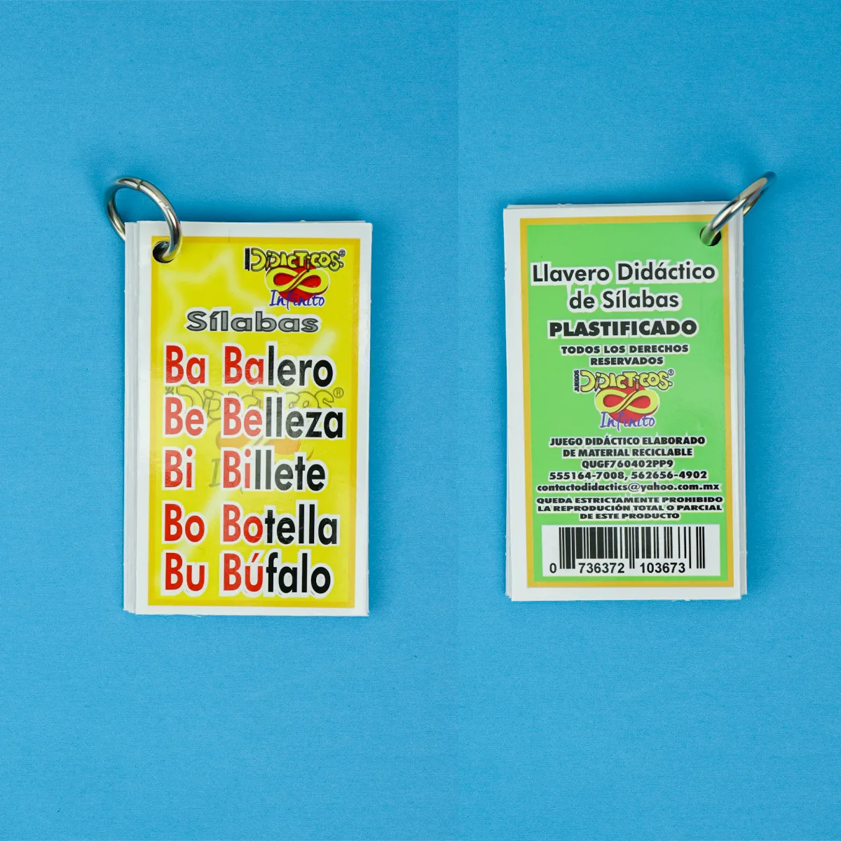 Llavero Didáctico Silabas Plastificado - Imagen 3