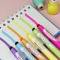 6 Marcadores De Cera Resaltador Colores Chosch