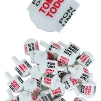 25 Pirinolas Grandes 4 Cm Blanca Tradicional Didactico