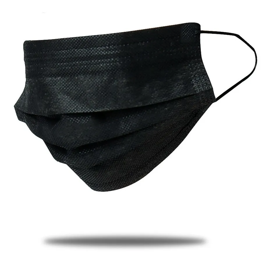 Cubrebocas Negro Plisado Tricapa Termosellado 50 Piezas Vaga - Imagen 6