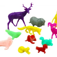 100 Animales Plástico Habitad Tundra Maqueta Escolar
