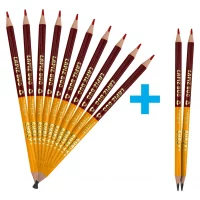 12 Lápiz Triangular Duo Delgado Carmin Grafitto Shely Grafitto/carmin