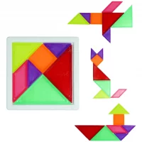 Tangram Didáctico Plástico Educativo Rompecabezas 14.5 Cm