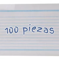 100 Tarjetas Fichas Bibliográficas Raya 7.8x 12.2cm 140gr