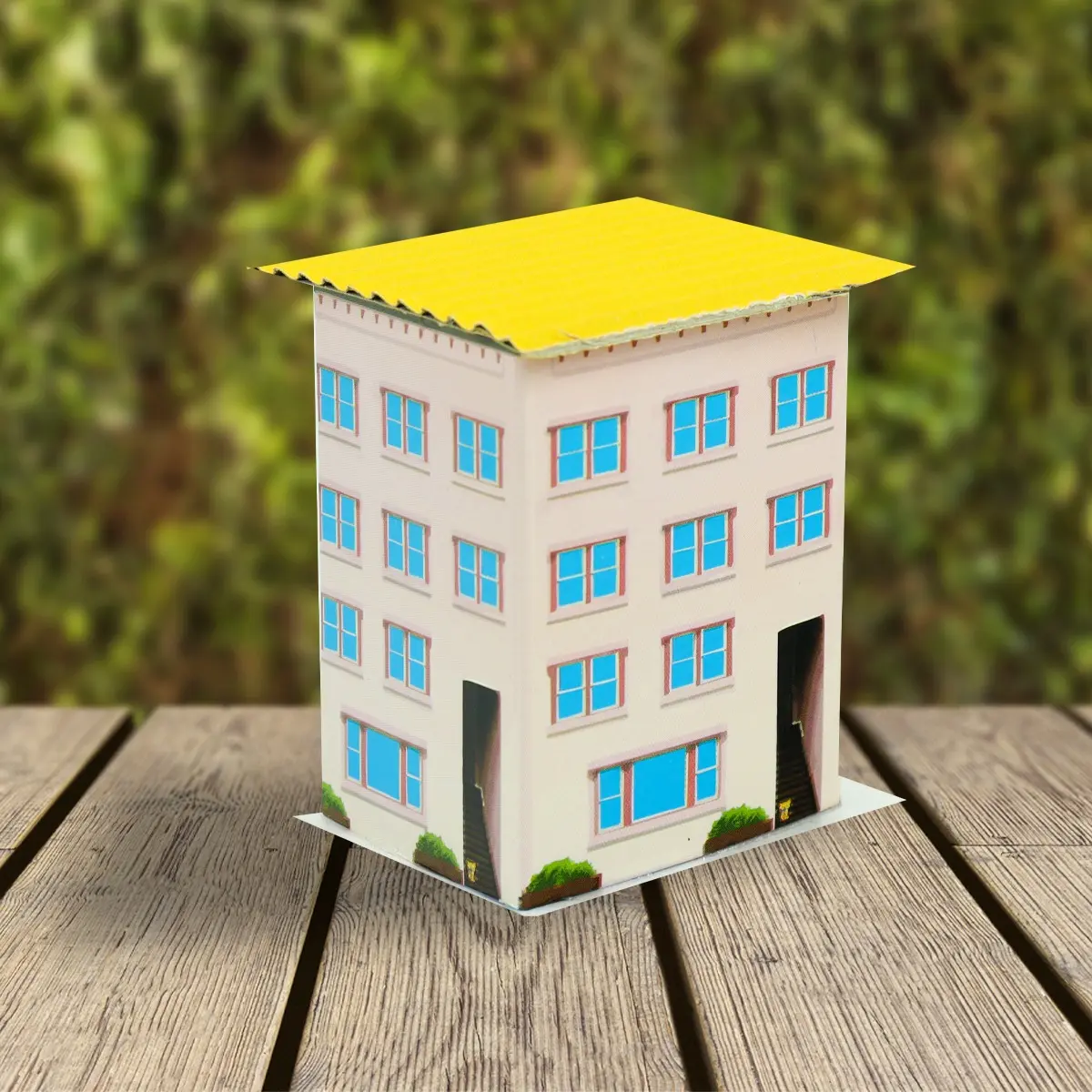 12 Edificios De 5 Cm Cartón Para Maqueta Escolar - Imagen 2