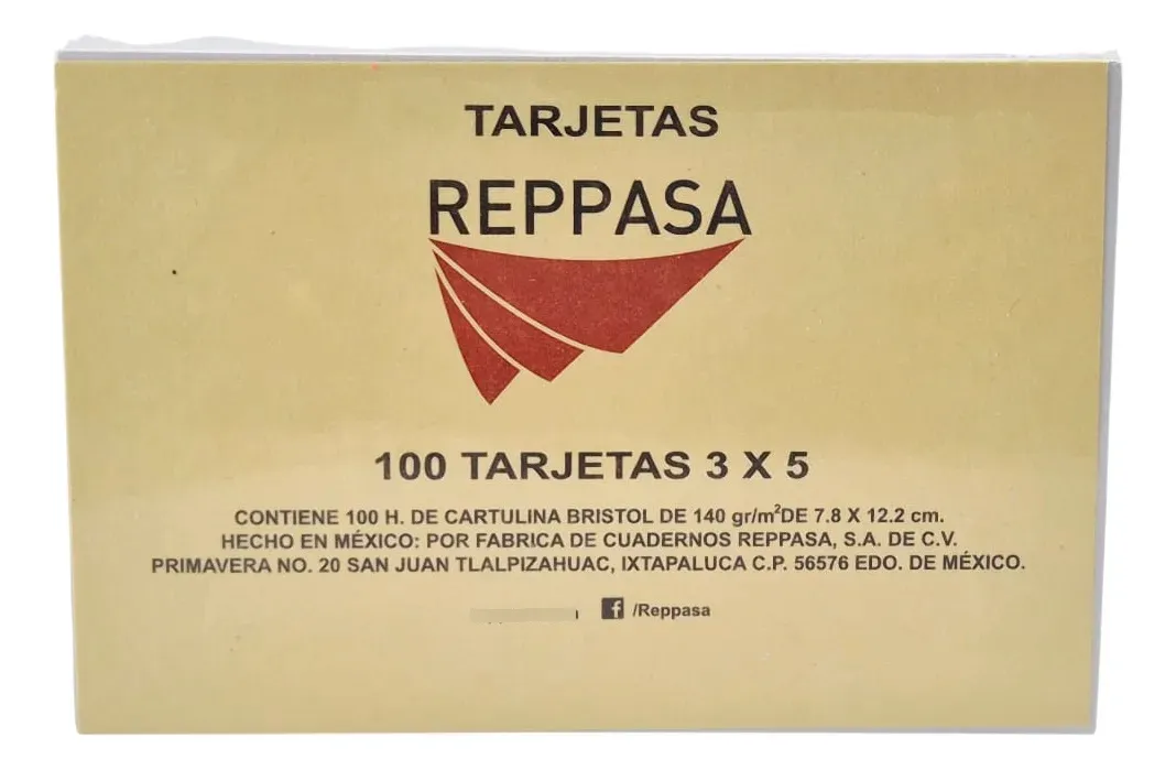 100 Tarjetas Fichas Bibliográficas Raya 7.8x 12.2cm 140gr - Imagen 3