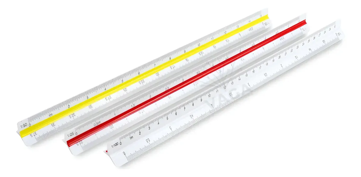 Escalímetro Regla Profesional 30cm 1:50 1:20 1:25 1:125 1:75