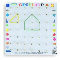 Geoplano Grande De Madera 14.5 X 14.5 Cm